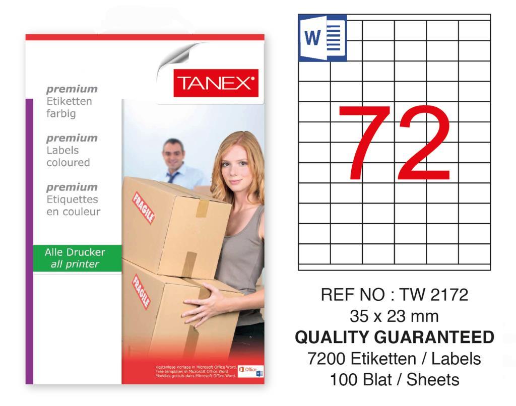 Tanex Tw-2172 Sevkiyat ve Lojistik Etiketi 35x23 mm