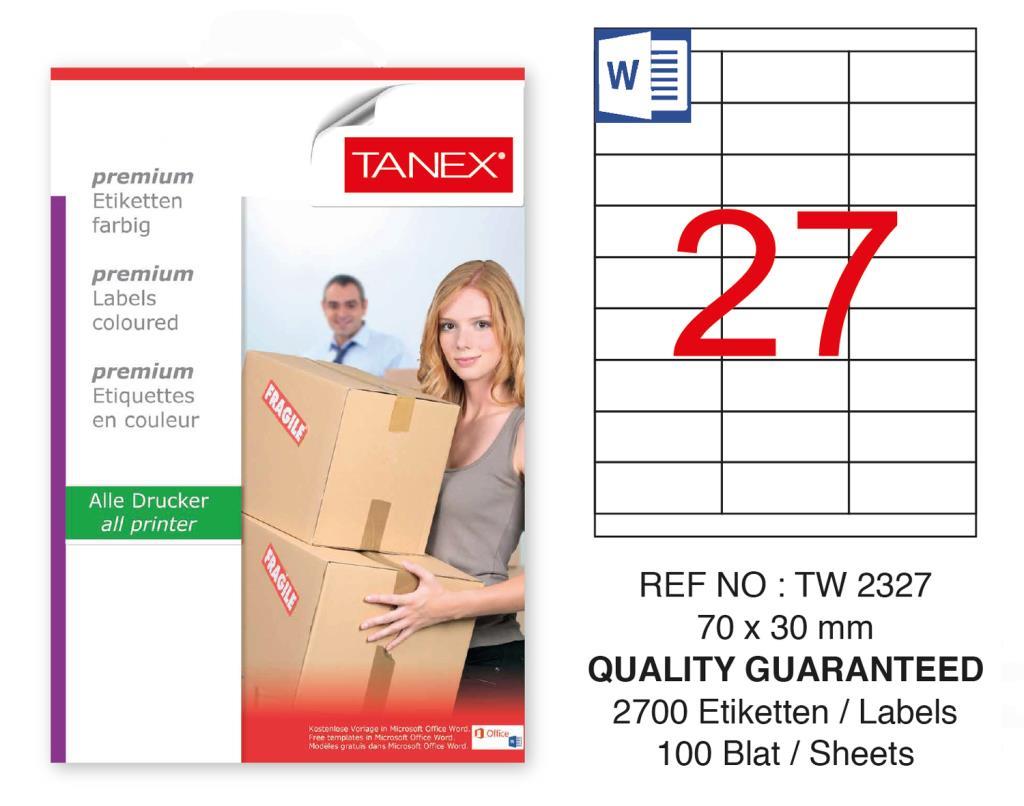 Tanex Tw-2327 Sevkiyat ve Lojistik Etiket 70x30 mm