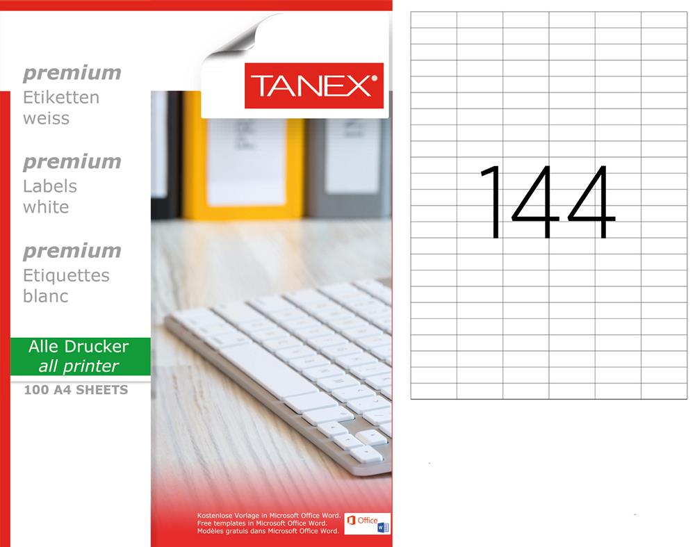 Tanex TW-2644 Laser Etiket 100 Lü Paket