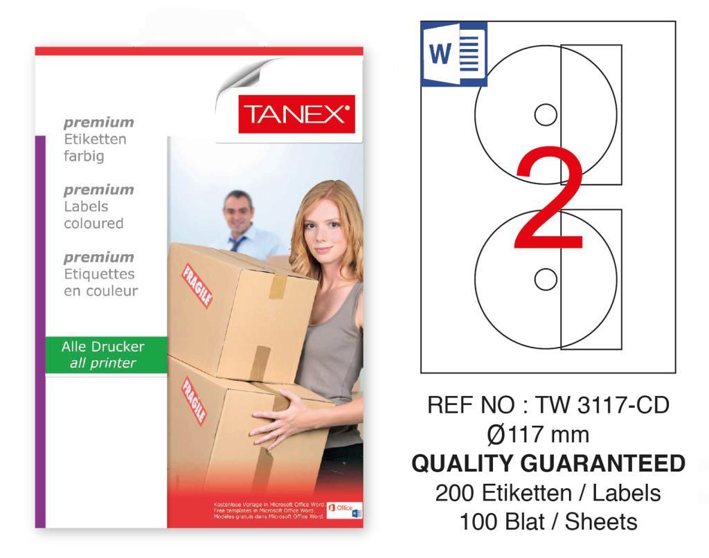 Tanex Tw-3117 Sevkiyat ve Lojistik Etiket 117 mm